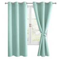 Hiasan Room Darkening Curtains For Bedroom Noise Reducing Energy Saving Blackout Window Curtain Panels Sewn With Tiebacks Se