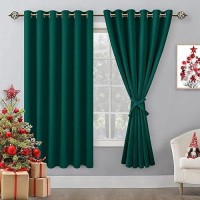 Hiasan Christmas Room Darkening Curtains For Bedroom 70 X 63 Inches Thermal Insulated Energy Saving Window Drapes For Livin