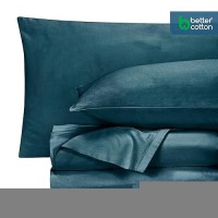 Royale Linens 400 Thread Count 100% American Grown Cotton 4 Piece Sateen Full Sheet Set - 1 Fitted Sheet  1 Flat Sheet  2 Pillow Case - Sea Green Full Bedsheet - Cotton Sheets - (Full  Sea Green)