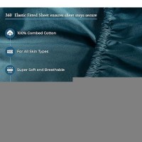 Royale Linens 400 Thread Count 100% American Grown Cotton 4 Piece Sateen Full Sheet Set - 1 Fitted Sheet  1 Flat Sheet  2 Pillow Case - Sea Green Full Bedsheet - Cotton Sheets - (Full  Sea Green)