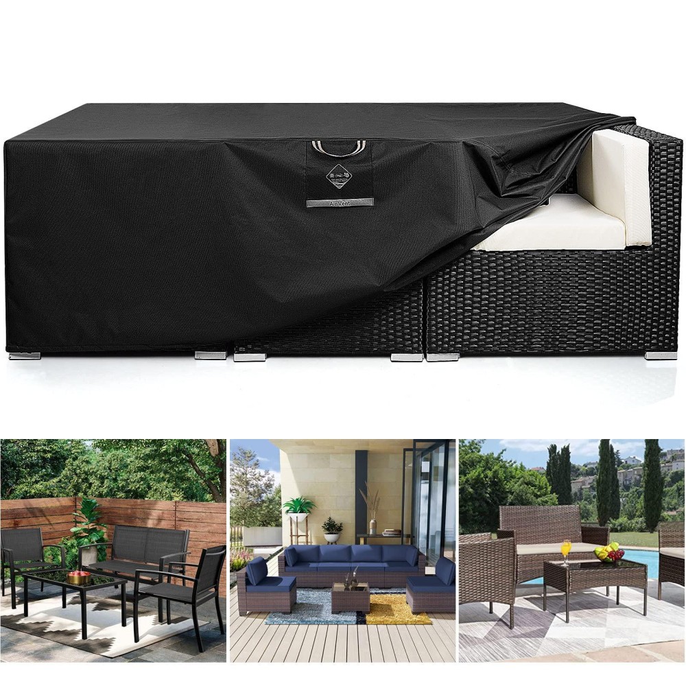 Paswith Outdoor Patio Furniture Covers Waterproof 600D Strong Tear Resistant Outdoor Table Covers, Patio Furniture Covers Windproof Uv & Fade Resistant For Outdoor Furniture(74