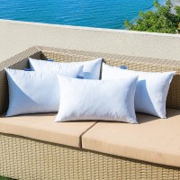 Miulee 12 X 20 Pillow Inserts Pack Of 4 Water Resistant Shredded Memory Foam Outdoor Pillows Decorative Premium Pillow Forms