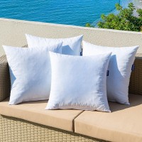 Miulee 18 X 18 Pillow Inserts Pack Of 4 Water Resistant Shredded Memory Foam Outdoor Pillows Decorative Premium Pillow Forms