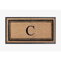 A1 Home Collections A1Hc Natural Rubber Coir Doormat 24X48 Monogrammed Door Mat For Front Door Antished Treated Durable Do