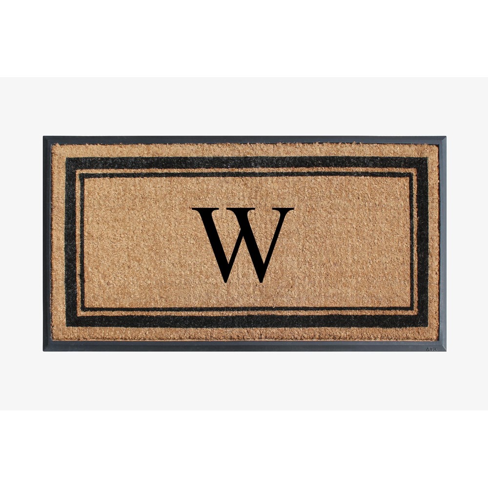 A1 Home Collections A1Hc Natural Rubber Coir Doormat 24X48 Monogrammed Door Mat For Front Door Antished Treated Durable Do