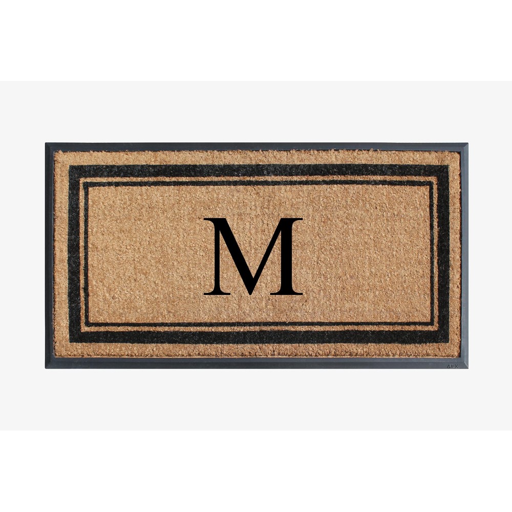 A1 Home Collections A1Hc Natural Rubber Coir Doormat 24X48 Monogrammed Door Mat For Front Door Antished Treated Durable Do