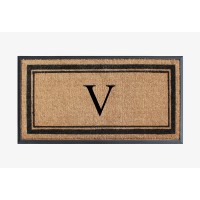 A1 Home Collections A1Hc Natural Rubber Coir Doormat 24X48 Monogrammed Door Mat For Front Door Antished Treated Durable Do