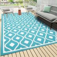 Pauwer Outdoor Rug Waterproof 5X7 Reversible Outdoor Plastic Straw Rug Outdoor Patio Camping Rug Rv Mat Indoor Outdoor Area