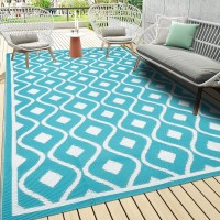 Pauwer Outdoor Rug Waterproof 6X9 Reversible Outdoor Plastic Straw Rug Outdoor Patio Camping Rug Rv Mat Indoor Outdoor Area