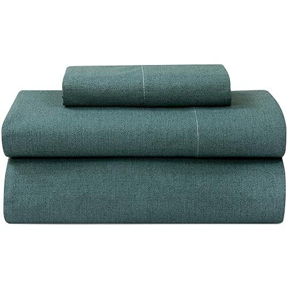 Royale Linens 300 Thread Count 100 Long Staple Combed Cotton Textured Sheet Set 3 Piece Twin Bed Sheet 1 Fitted Sheet 1 Fl