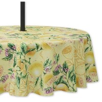 Yihomer Indoor Outdoor Tabletop For Spring Summer Decorations Picnics And Dinner Parties Stain And Water Resistant Lemon Bli