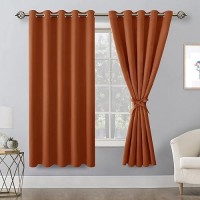 Hiasan Fall Grommet Blackout Curtains For Bedroom 60 X 72 Inches Thermal Insulated Light Blocking Window Drapes For Living