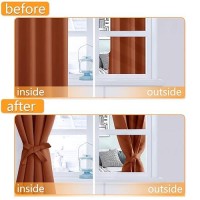 Hiasan Fall Grommet Blackout Curtains For Bedroom 60 X 72 Inches Thermal Insulated Light Blocking Window Drapes For Living