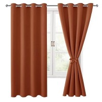 Hiasan Fall Blackout Curtains For Bedroom 52 X 63 Inches Length Thermal Insulated Light Blocking Window Curtains For Living