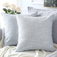 Otostar Linen Throw Pillow Covers Set Of 2 Decorative Square Pillowcases Cushion Covers 28X28 Inch For Home Decor Sofa Bedroom C