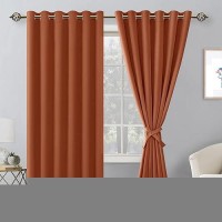 Hiasan Fall Grommet Blackout Curtains For Bedroom 70 X 84 Inches Thermal Insulated Light Blocking Window Drapes For Living