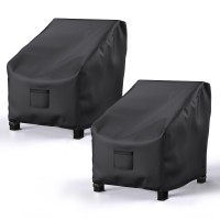 Brosyda Patio Chair Furniture Covers 2 Pack, Outdoor Furniture Cover Waterproof, Heavy Duty Lounge Deep Seat Covers 32