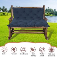 Miokystaner Porch Swing Cushions With Backrest, 2-3 Seater Waterproof Bench Pad Cushions, Thicken 4