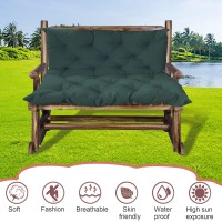 Miokystaner Porch Swing Cushions With Backrest, 2-3 Seater Waterproof Bench Pad Cushions, Thicken 4