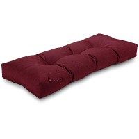 Millsilo Non Slip Bench Cushion For Indoor Outdoor Furniture, Water Resistant Durable Thicken Window Seat Cushions For Storage Bench, Long Bench Pads For Mudroom, 48X16X4 Inch, Star Red