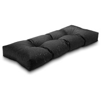 Millsilo Non Slip Bench Cushion For Indoor Outdoor Furniture, Water Resistant Durable Thicken Window Seat Cushions For Storage Bench, Long Bench Pads For Mudroom, 48X16X4 Inch, Star Black