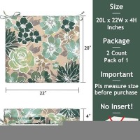 Magpie Fabrics Patio Cushion Covers Set Of 2Replacement Cover Only No Insert Waterproof Indoor Ourdoor Deep Seat Chair Cush