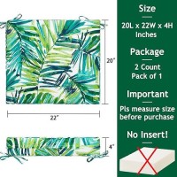 Magpie Fabrics Patio Cushion Covers Set Of 2Replacement Cover Only No Insert Waterproof Indoor Ourdoor Deep Seat Chair Cush