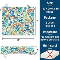 Magpie Fabrics Patio Cushion Covers Set Of 2Replacement Cover Only No Insert Waterproof Indoor Ourdoor Deep Seat Chair Cush