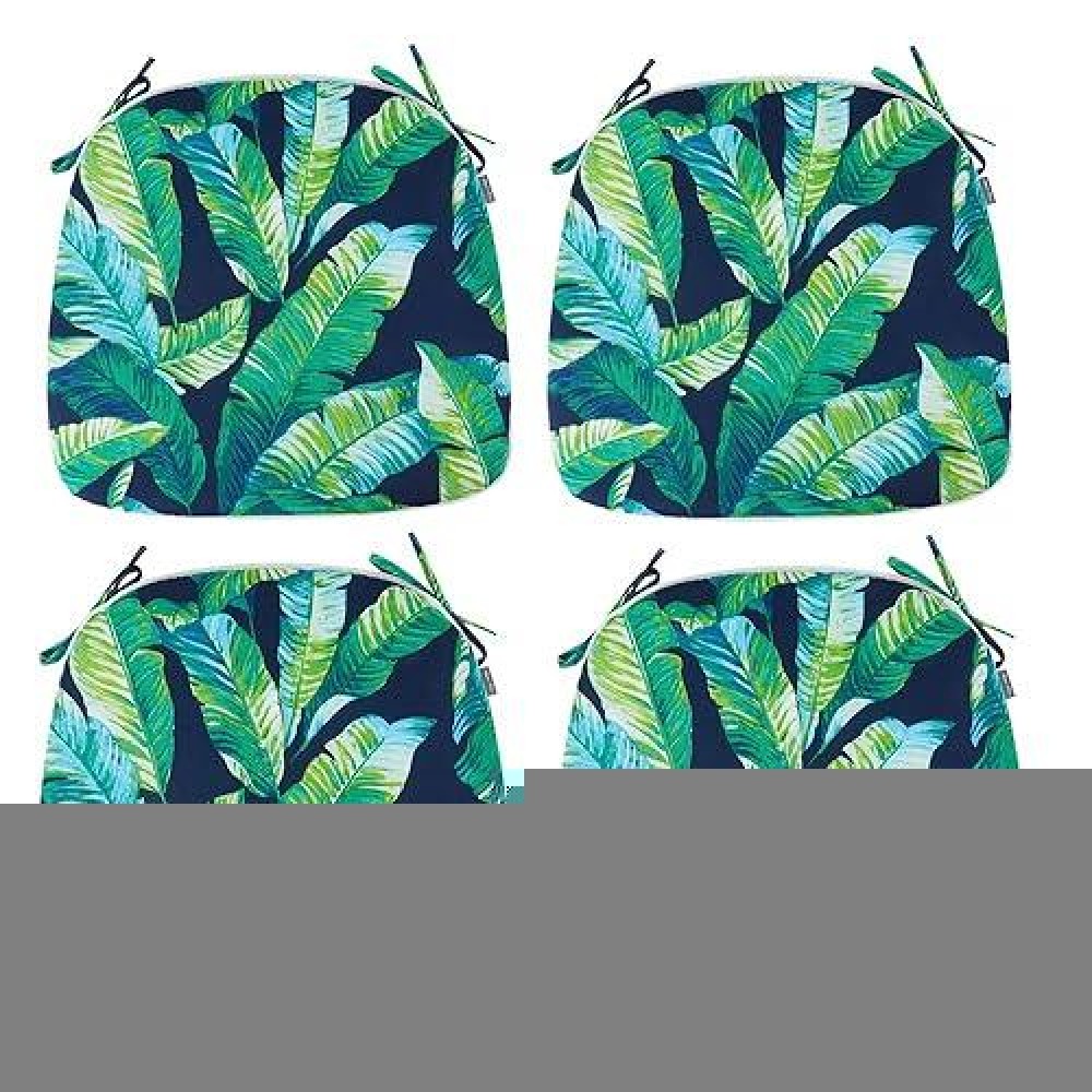 Magpie Fabrics 17X16X2 Ushape Chair Cushions With Ties 4 Count Outdoor Indoor Waterproof All Weather Seat Pads Decoratio