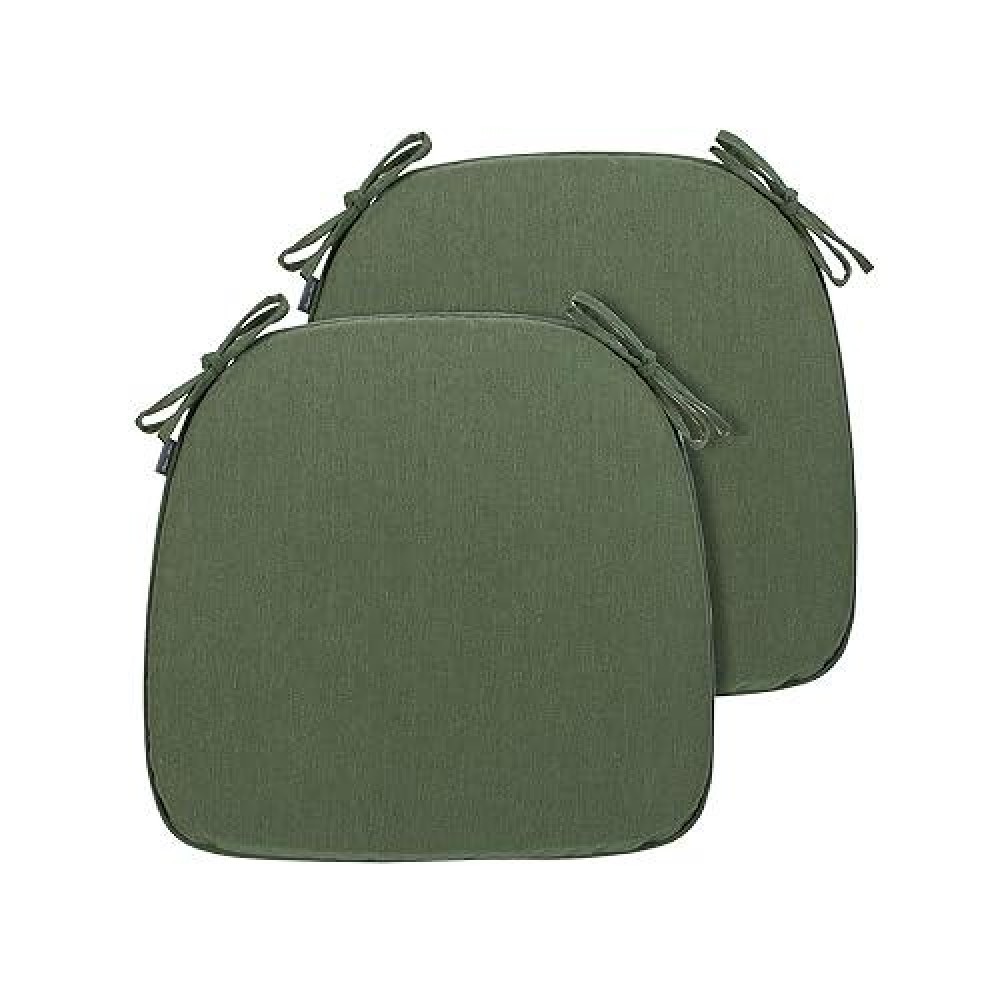 Magpie Fabrics 17X16X2 Ushape Chair Cushions With Ties 2 Count Outdoor Indoor Waterproof All Weather Seat Pads Decoratio