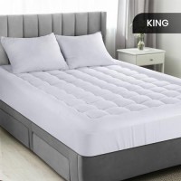 Utopia Bedding King Mattress Pad Quilted Fitted Premium Mattress Protector Deep Pocket Mattress Cover Stretches Up To 16 Inche