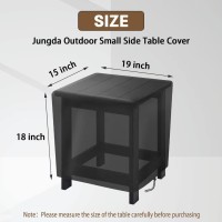 Jungda Outdoor Small Side Table Cover  19 Inch Patio Small Side Table Cover For Outside Waterproof Patio Small Furniture Cover - 19 X 15 X 18 Inch