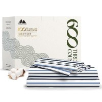 Mayfair Linen 100% Egyptian Cotton Printed Bed Sheets - 600 Thread Count 4 Pc California King Sheet Set  Hotel Luxury Bedsheets  16