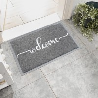 Aazzkang Welcome Mats For Front Door Non Slip Door Mat Lowprofile Ultra Absorb Dirt Easy To Clean Indoor Doormat For Entry Pati