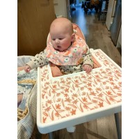 Dadouman Inflatable Supporting Cushion For Ikea High Chair, Baby High Chair Cushion With Colorful Printing, Inflatable Cushion Included. (Pink Dots)