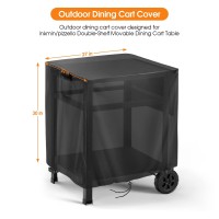 Jungda Outdoor Prep Table Cover For Inkmin Double-Shelf Movable Dining Cart Table, Patio Bar Cart Cover Waterproof All-Weather Protect - 27 X 22 X 30 Inch