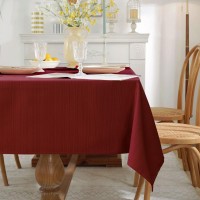 Iofryion Rectangle Tablecloth Textured Fabric Wrinkle&Stain Resistant Table Cover Polyester Water Resistant Table Cloth Farmhouse Kitchen Dining Patio Outdoor, 60'' X 120''