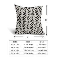 Black Cream Polka Dot Pillow Covers 20X20 Set Of 2 Outdoor Modern Art Throw Pillows Boho Design Brush Strokes Decorative Pillowc