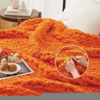 Lagraty Chunky Knit Blanket Throw Handmade Thick Cable Knit Crochet Blanket Large Knit Blanket Chunky Yarn Rope Knot Throw Bl