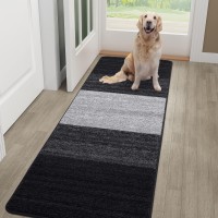 Kitinjoy Indoor Door Mat 20X59 Nonslip Absorbent Dirt Trapper Entrance Mat Lowprofile Washable Inside Floor Mat Durable Sof