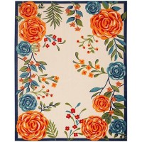 Nourison Aloha Indooroutdoor Modern Multicolor 53 X 75 Area Rug Easy Cleaning Non Shedding Bed Room Living Room Dini