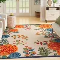 Nourison Aloha Indooroutdoor Modern Multicolor 710 X 106 Area Rug Easy Cleaning Non Shedding Bed Room Living Room Di