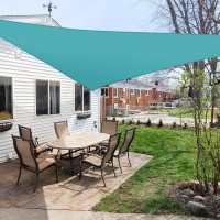 Windscreen4Less 18' X 18' X 18' Sun Shade Sail Triangle Outdoor Canopy Cover Uv Block For Backyard Porch Pergola Deck Garden Patio (Turquoise)