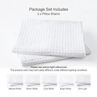 Phf Ultra Soft Waffle Weave Euro Shams Pillow Covers 26 X 26 2 Pack No Insert Breathable Skinfriendly Euro Throw Pillow C