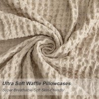 Phf Ultra Soft Waffle Weave Pillowcases Standard Size 20 X 26 2 Pack No Insert Breathable Skinfriendly Pillow Shams Deco