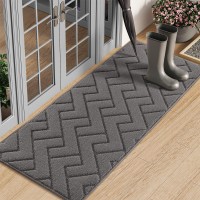 Hicorfe Indoor Doormat Front Back Door Mat Rubber Backing Non Slip Door Mats 20X48 Absorbent Resist Dirt Entrance Doormat In