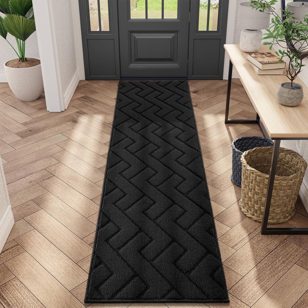 Hicorfe Indoor Doormat Front Back Door Mat Rubber Backing Non Slip Door Mats 20X59 Absorbent Resist Dirt Entrance Doormat In