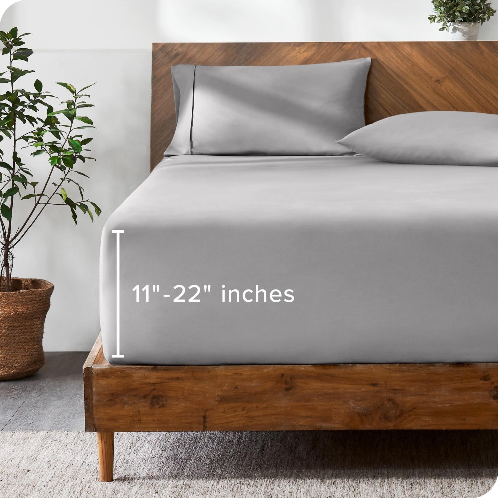 Bare Home California King Fitted Sheet Extra Deep Pocket Fitted Sheet Premium 1800 Microfiber Ultrasoft Wrinkle Free Ca