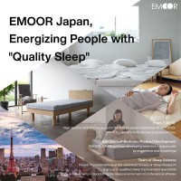 Emoor Japanese Padded Futon Mattress Machi King Gray, Gusset Foldable Storable Elastic Bands Floor Sleeping Guest Bed Tatami Mat