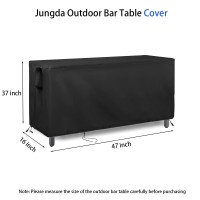 Jungda Outdoor Bar Table Cover,47 Inch Patio Bar High Table Cover Counter Height Table Cover,Waterproof Outdoor Rectangular Furniture Cover